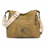 Vintage stiilis &otilde;lakott naistele, kunstnahk, &uuml;hev&auml;rviline, vabaajak&auml;ekott lukuga suletav, pol&uuml;estervooder, &auml;&auml;rev&auml;rviga &otilde;lakott