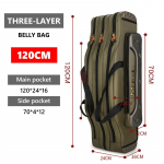Fishing Gear Bag Green Waterproof and Wear-resistant Multifunctional Shoulder Bag Dual Shoulder Carry System