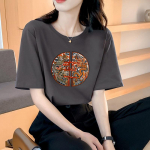 VEZFAA Naiste mood vabaaja suve kevadised l&uuml;hikeste varrukatega O-kaelusega pluusid ja s&auml;rgid S