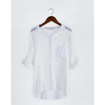 Elegantne naiselikud s&auml;rgid puuvillast linasest suure suurusega pluusid mood naiste vintage pluusid suvine korea stiilis riietus XXXL valge