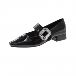 2025 kevad uus paksu kontsaga kandilise ninaga &uuml;hekordne naiste kingad Mary Jane naiste kingad retro madal konts saab peale astuda kevad ja s&uuml;gis 35