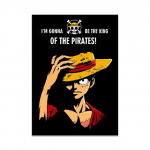 Jaapani anime &uuml;hes t&uuml;kis plakat Luffy, ma saan piraatide kuningaks, l&otilde;uendimaaling Seinakaunistuste printimine toa sisekujunduseks Kingitus ilma raamita 21*30cm