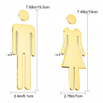 Must-kuldv&auml;rvi tualettplaadi plaat messingist pesuruumi ukse seina sildi kleebis WC-hoidja silditahvel