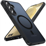 Coque pour Samsung Galaxy S24 - BOOLING - avec Anneau Magn&eacute;tique Protection Cam&eacute;ra - Noir