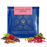 TEA SENSE Kashmiri Detox Kahwa | 15 Pc | Pyramid Tea Bags in Sealed Pouches | Fresh Green Tea, Kashmiri Saffron, Almonds & more | Can be Rebrewed