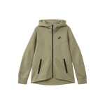 Nike Sportswear Tech Fleece Windrunner Logo Prindiga Sporditreening Vabaaja Kapuutsiga T&otilde;mblukuga Jakk Naiste jakid Oliiviroheline FB8339-276 S gray