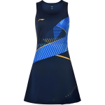 Li Ning Treening Spordikiirekuivav Antibakteriaalne Sulgpalli &Uuml;mmarguse Kaelusega Varrukateta Kleit Naiste Kleit Sinine ASKT024-3 L blue
