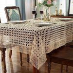 Prantsuse pitsist retro laudlina ristk&uuml;likukujuline s&ouml;&ouml;gilaua kate riie tikitud valge k&otilde;rgekvaliteediline kohvilaua matt 105*105