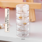 Viiekorruseline Mini Reisiehtekarp Naistele, L&auml;bipaistev Pillikorraldaja, K&otilde;rvar&otilde;ngaste Hoiukarp T&uuml;drukutele; S