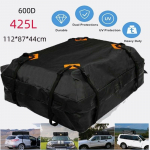 425L Suure mahutavusega auto katusekott Universaalne reisipagasikott V&auml;ljas telkimine Auto katuse hoiukott 112 * 87 * 44cm