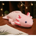 45cm Kawaii V&auml;rviline Tritoon Pl&uuml;&uuml;sm&auml;nguasi T&auml;idetud Armas Aksolotl Salamander Kohev Pl&uuml;&uuml;skala Rahustav Pikk Padi Padi Laste Kingitus 45cm kollane