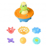 Automaatselt Pihustav Krokodill Vanni M&auml;nguasi LED Valgus & P&ouml;&ouml;rlev Du&scaron;iotsik L&otilde;bus Vanni Purskkaev M&auml;nguasi Poistele T&uuml;drukutele sinine