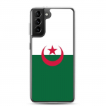 Coque T&eacute;l&eacute;phone &ndash; Samsung &ndash; Galaxy S21 Ultra &ndash; Drapeau Alg&eacute;rie &ndash; Souple &ndash; mitmev&auml;rviline