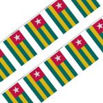 Guirlande Drapeau Togo 20 t&uuml;kki 14 x 21 cm
