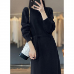 YYFS naiste mood vabaaja s&uuml;gis-talv &uuml;hev&auml;rviline tr&uuml;kitud pikkade varrukatega O-kaelusega topid naister&otilde;ivad villased kudumid kampsunid Size: One Size beež