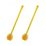 2 tk mee segamise segaja plastikust vanker Sile meekamm pulk lusikas soonega meepulk tilkuva moosi v&auml;ljastamiseks kollane