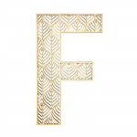 Grande lettre en bois - F - Bois - Ajour&eacute; - A d&eacute;corer - 24 cm - Loisirs cr&eacute;atifs