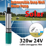 320W Professionaalne sukeldatav p&auml;ikeseenergia veepump s&uuml;gava kaevu niisutamiseks aeda kodu p&otilde;llumajanduslik 44x7cm