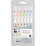 Kuretake veep&otilde;hised vildikad ZIG Clean Color Dot mahedate v&auml;rvide komplekt TCSD-6100/6V