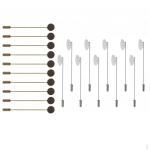 20Pcs Blank Tray Glue lapel pin DIY Clutch Boutonniere Brooch