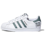 Adidas Superstar Originals Labels Unisex tossud, valged, uduvihmavad ja smaragdrohelised HQ6455 44⅔