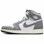 Air Jordan 1 Retro High OG GS Pesitud Must Laste Tossud Hall Tulepunane Hele Suitsuhall FD1437-051 36