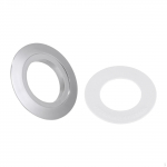 38mm to 48mm 58 Toilet Button Converter Plate, Gasket, Rings, Replacement, Flush Sliver