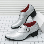 Mood Mood Meeste Teravaotsalised H&otilde;bedased Rohelised Monk Strap Loaferid Nahast Vabaaja Jalan&otilde;ud Meeste Formaalne Pulmakleit Homecoming Zapatos Hombre 38
