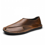 Moodsad Suvised Meeste Sandaalid K&auml;sit&ouml;&ouml;nahast Vabaaja Jalan&otilde;ud Mugavad Slip-On Rannakingad Hingavad Sandaalid Mokassiinid Veejooksukingad Aqua Kingad 38 pruun