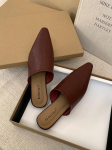 Moodsad Mugavad Suvised Sussid Muulad Pehmest Nahast Terava Ninaga Slip-On Sandaalid &Uuml;hev&auml;rvilised K&uuml;ps Moekas Vabaaja Madala Kontsaga Kingad Naised 35 punane