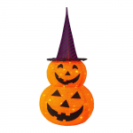 Halloween Pumpkin Decoration Props LED Creative Yard Light up Purple Hat