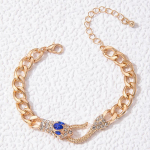 Vintage Snake Eyes tsirkoon k&auml;ev&otilde;ru naistele Elegantne loomade peo k&auml;ev&otilde;ru ehe kingitus sinine