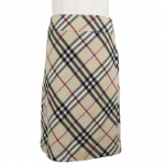 USED BURBERRY LONDON skirt 36 wool beige Nova Check