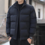 Talvine puuvillane mantel meeste paksendatud suur vabaaja mood puuvillane mantel, kael l&uuml;hike ja ilus mantel XXXXXL must