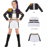 Lapsed T&uuml;drukud Film Kpop Mira Cosplay Kost&uuml;&uuml;m Tr&uuml;kiga Deemonik&uuml;tid Zoey Rumi Cosplay Karnevali Etenduse Riietus Lapsed T&uuml;druk Huntrix Komplekt 110 cm