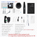YUSENDENT COXO C-SMART-MINI AP+ Harjadeta Hambaravi Endo Mootor Smart LED-lambiga 16:1 Standardne niggotsiga apex-lokaator 1 m&uuml;&uuml;dud EU Plug must
