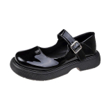 Retro Briti Stiilis Naiste Nahast Kingad Pandlaga Platvorm Vabaaja Kingad Lolita Stiil &Uuml;mar Nina Naiste Mary Jane Kingad Zapatos Mujer 40 must