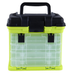 Kalastuskast, kaasaskantav 4-kihiline paadip&uuml;&uuml;gitarvikute karbi &uuml;mbris k&auml;epidemega tarbekastiga