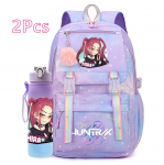 2 tk/komplekt K-popi tr&uuml;kitud seljakott 750 ml veepudel Suure mahutavusega reisikott teismelisele t&uuml;drukule poisile veekindel koolikott lapsele kingitus Rucksack