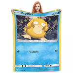 Pokemon Anime kaart Psyduck flanelltekk Super soe visketekk diivanile voodile reisimiseks kontorisse Naljakas voodikate diivanvoodi kate 30x40in