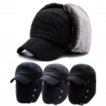 Talvem&uuml;ts, karvam&uuml;ts, k&otilde;rvaklappidega m&uuml;ts, lennuv&auml;e s&otilde;jav&auml;em&uuml;ts Mask hat (navy)