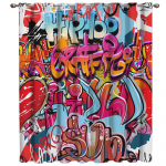Kodu Kardinad V&auml;rvilised Grafitid Magamistuba K&ouml;&ouml;gi Kardinad Elutoa Kaunistused Akna Kardinad Elutuppa 135W x 60H(cm)