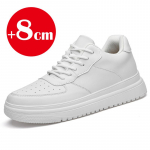 2025 Uued K&otilde;rgust Suurendavad Kingad Meestele 8cm N&auml;htamatu Liftiga Tossud Valge Nahast Spordijalatsid Meestele Suur Suurus 46 37