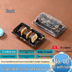 Paksutatud &uuml;hekordne sushi ja kaasa v&otilde;tmise karp