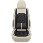 1 tk Universaalse suurusega PU-nahast autosemekate MITSUBISHI Outlander ASX Eclipse Lancer Pajero Sport Zinger autotarvikutele beige