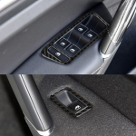4TK/SET Carbon Fiber autoukse akna t&otilde;stel&uuml;liti raami katte kleebise &auml;&auml;ris VW Golf 7 MK7 VII 2013 2014 2015 2016