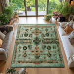 Vintage P&auml;rsia roheline vaip elutuppa magamistuppa salongi diivani mati jaoks suure ala kaunistus koduvaibad retro luksuslik disain 120x160cm