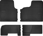 Dywaniki samochodowe gumowe do: Renault Trafic III dostawczy 2 rzędy (2014-) - czarne, dopasowane