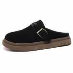 Retro nahast Birkenstock kotipea poolpapud naiste kevadine uus laisk vabaaja poolpapud 35 must