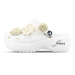 Crocs Classic Platform Clog EVA ZR Zhiran Surematu Luulill P&auml;rl Prantsuse K&auml;sitsi Maalitud Mitmek&uuml;lgsed Augud Kingad Unisex Valge 37-38 valge